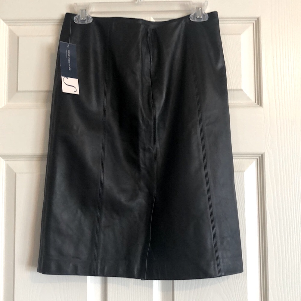 Jones New York Signature Leather Pencil Skirt